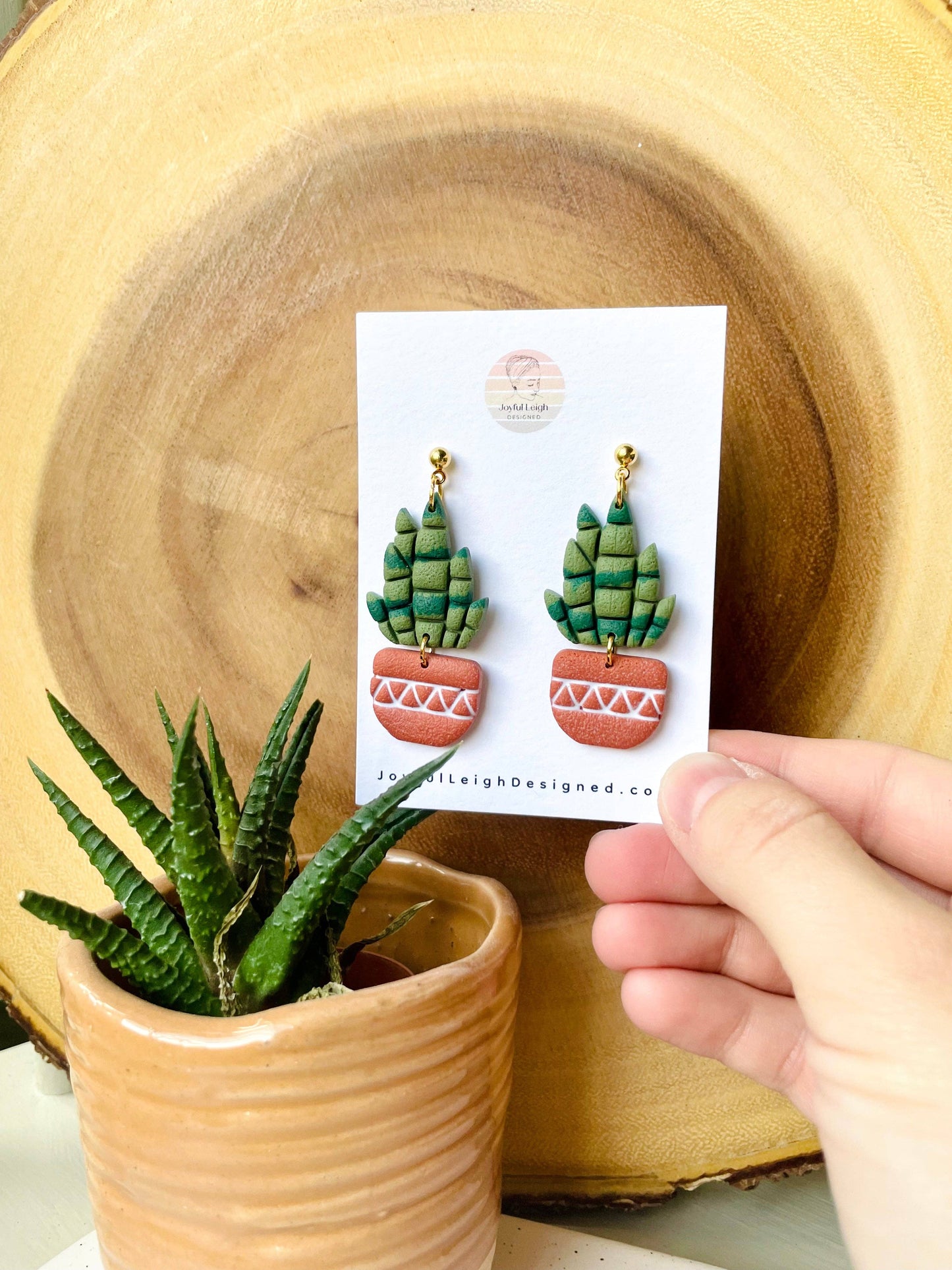 Snake Plant Earrings