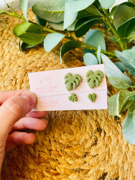 Monstera Studs
